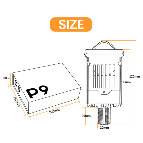 led lens light p9